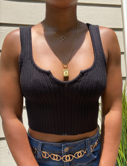 Nicole Crop Top - Black