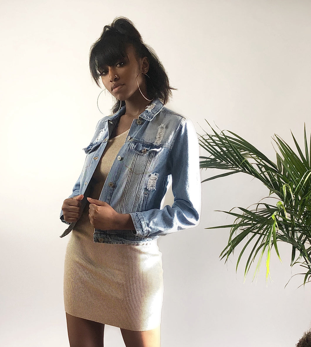 Day Trips Denim Jacket - Light Blue