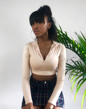 Load image into Gallery viewer, It&#39;s A Vibe Cropped Long Sleeve - Nude